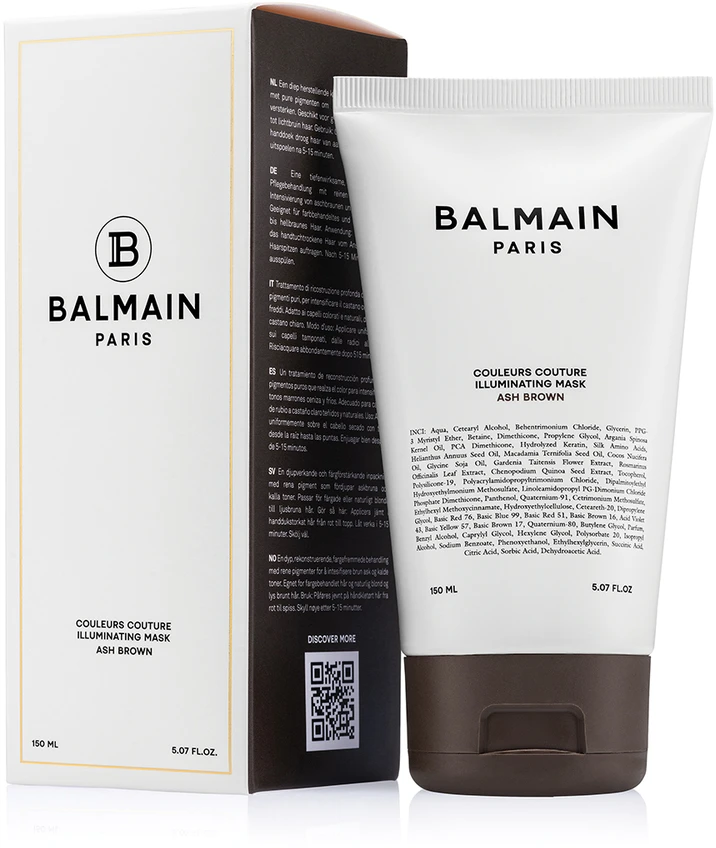 Balmain Paris Balmain Professional Couleurs Couture plaukų dažymo kaukė „Kreminis“ su šviesinančia pelenų ruda spalva, 150 ml