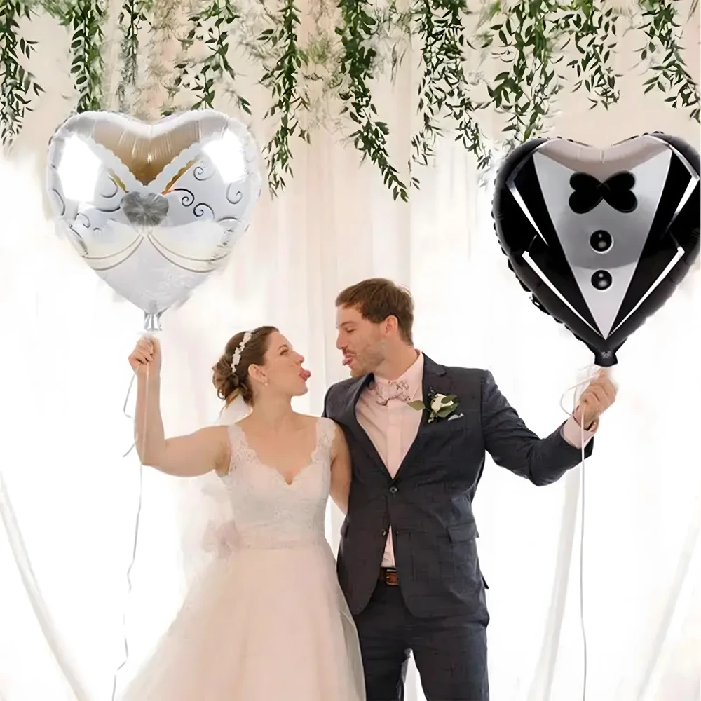 Balony Vestuvinių balionų kostiumas, vestuvinė suknelė, vestuvės, vestuvės, 5 vnt.