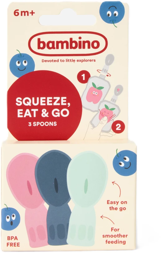 Bambino - Squeeze, Eat Go maišelinis šaukštelis