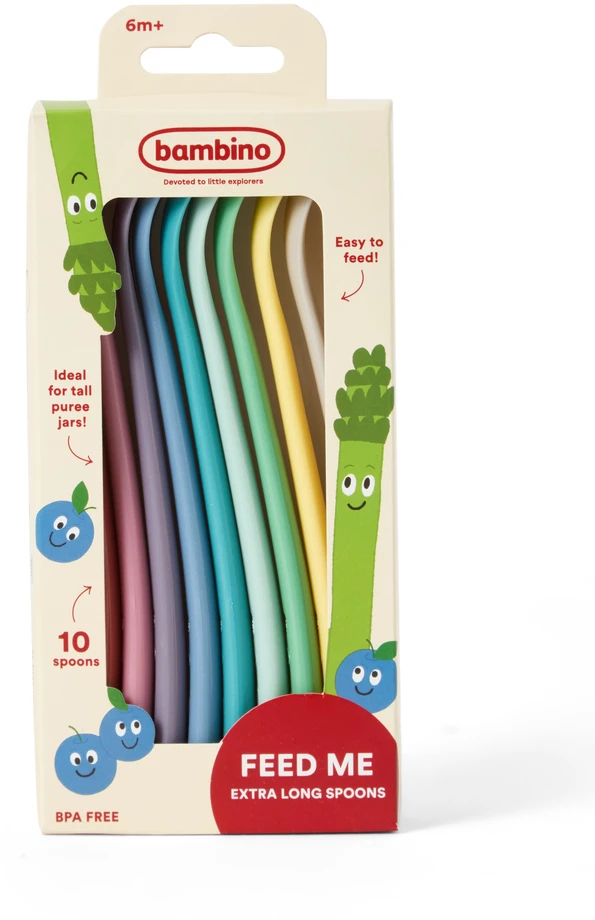 Bambino - ypač ilgi maitinimo šaukšteliai - 10 vnt.
