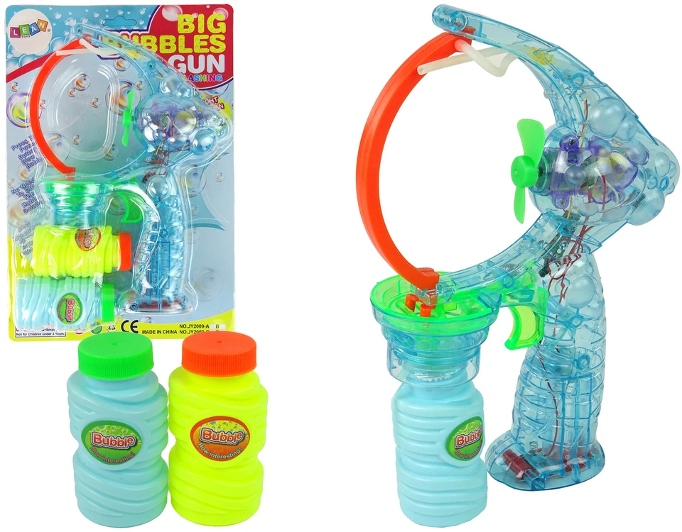 Muilo burbulų pistoletas Lean Toys mėlynas