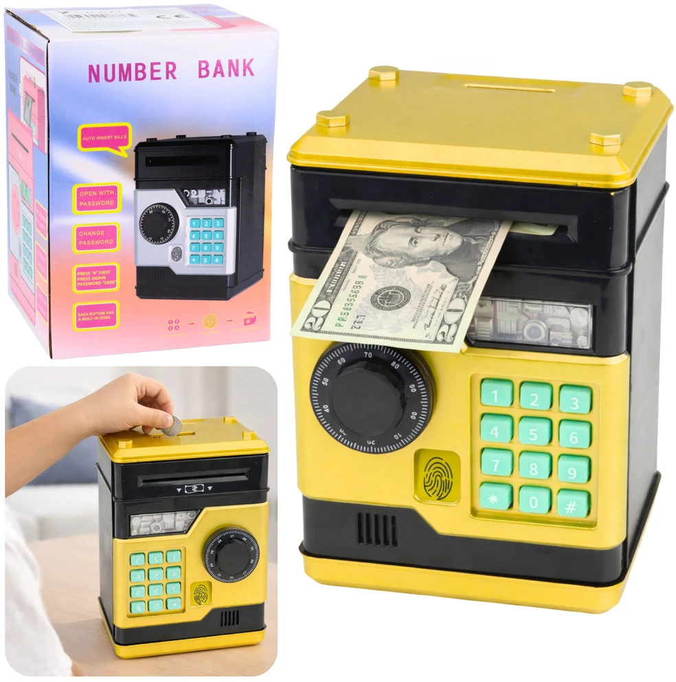 Bankomat Elektroninė taupyklė auksinė