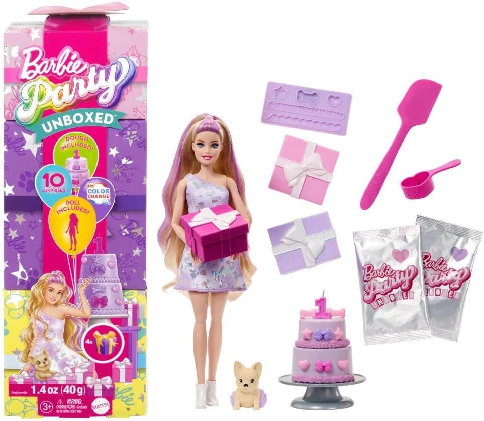 Mattel BARBIE PARTY UNBOXED REVEAL rinkinys – Originalus (JFY68)