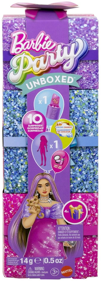 Mattel Barbie Party Unboxed Reveal rinkinys – "Vakarėlių serija" (Curvy) JFY67