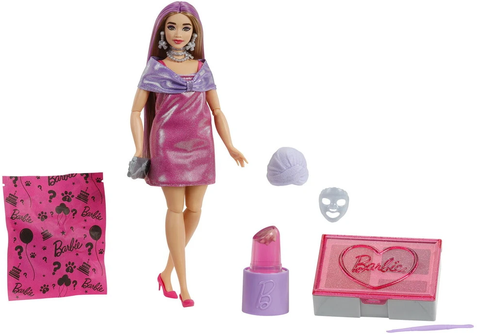 Mattel Barbie Party Unboxed Reveal rinkinys – "Vakarėlių serija" (Curvy) JFY67