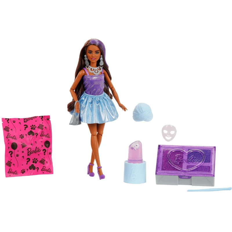 Mattel Barbie Barbė - Glam Party neišpakuota violetinė maža lėlė (JFY66)