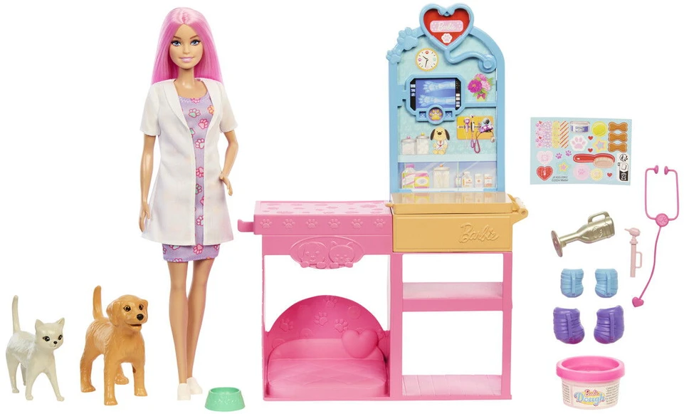 Barbie Barbė - Greitųjų menų gyvūnų veterinarijos klinika (JFX93)
