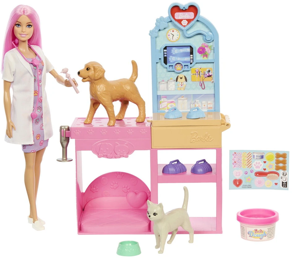 Barbie Barbė - Greitųjų menų gyvūnų veterinarijos klinika (JFX93)