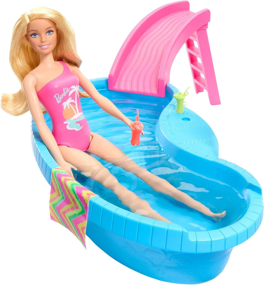 Mattel BARBIE lėlės ir baseino pramogų rinkinys (HRJ74)