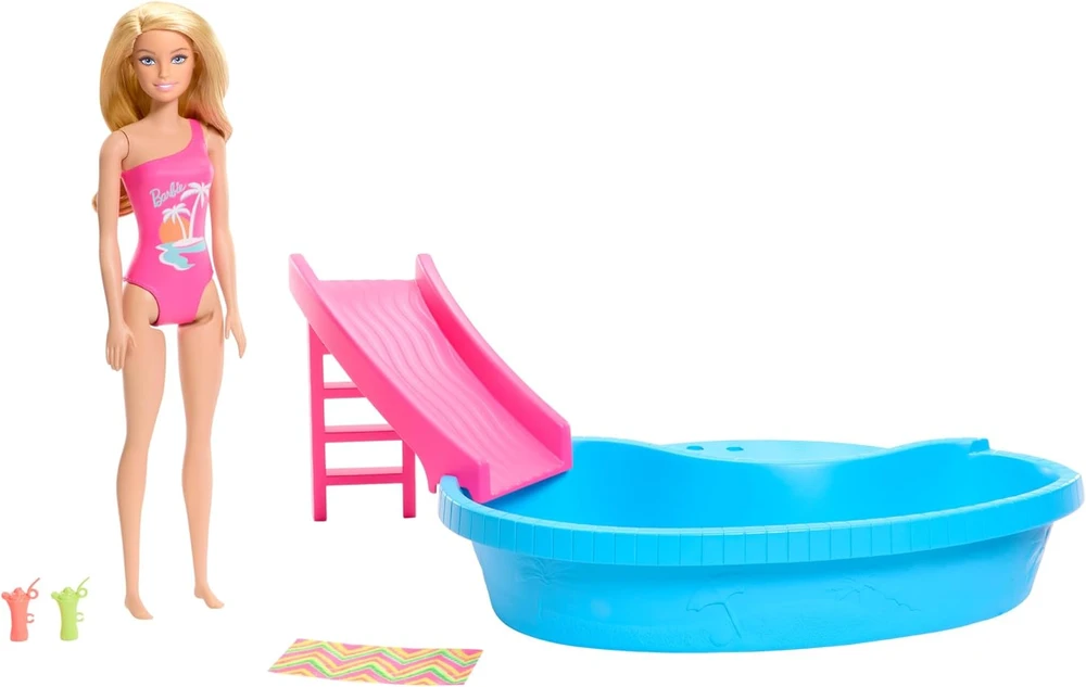 Mattel BARBIE lėlės ir baseino pramogų rinkinys (HRJ74)
