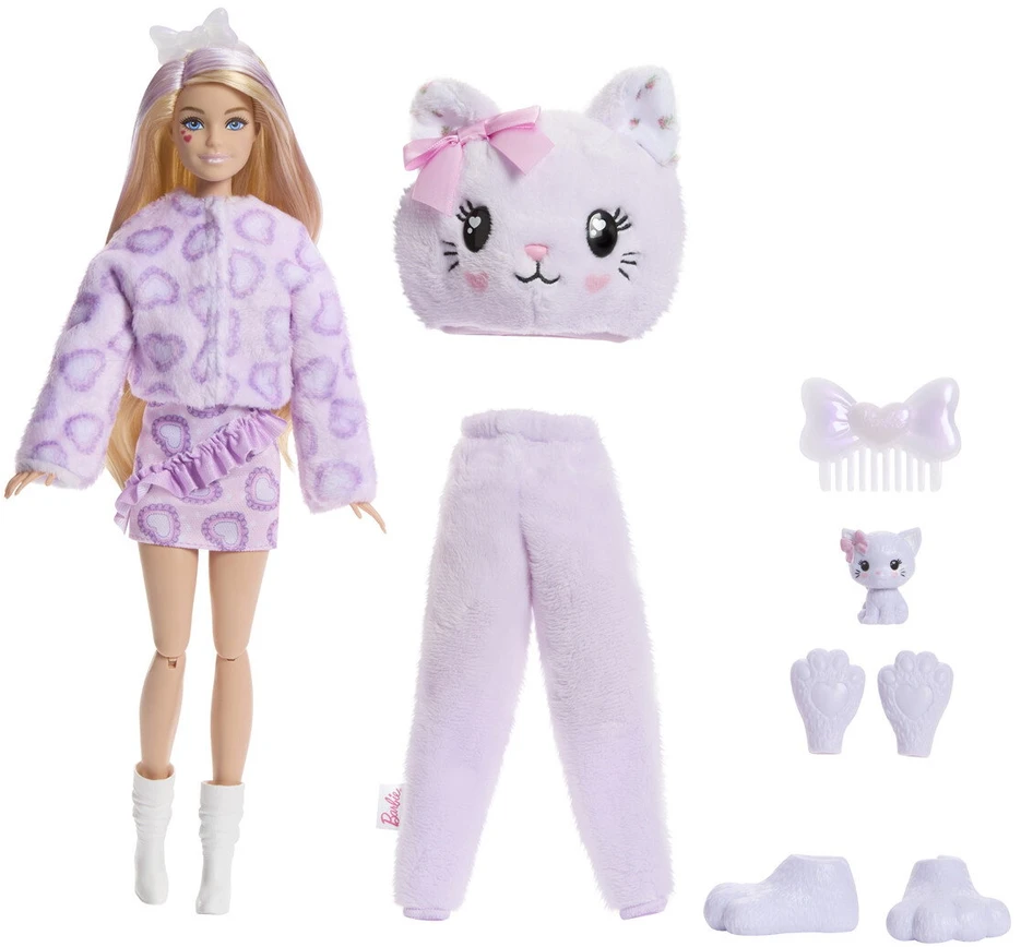 Mattel BARBIE CUTIE REVEAL CARE BEARS SWEET BOWS siurprizų rinkinys – katytė (JJP64)