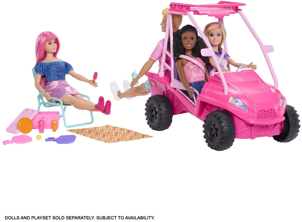 Mattel BARBIE MYSTERIES BEACH BUGGY paplūdimio automobilis (JFV68)
