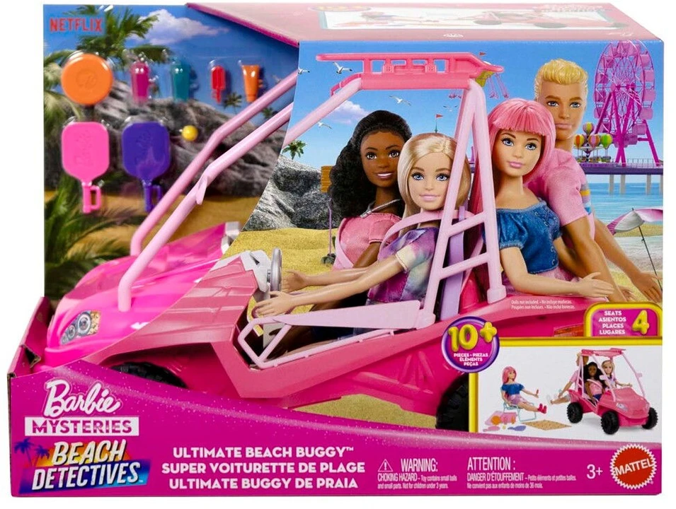 Mattel BARBIE MYSTERIES BEACH BUGGY paplūdimio automobilis (JFV68)