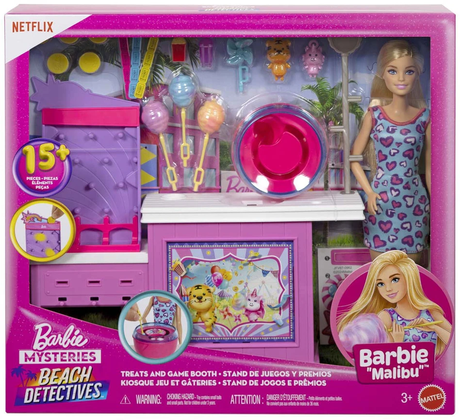 Barbie Barbė - Paslaptingos cukraus vatos ir žaidimų rinkinys (JFV67)