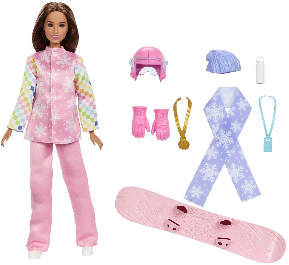 Mattel Barbie Barbė - Prabangi snieglentininkė karjeros varžybose (JKF78)