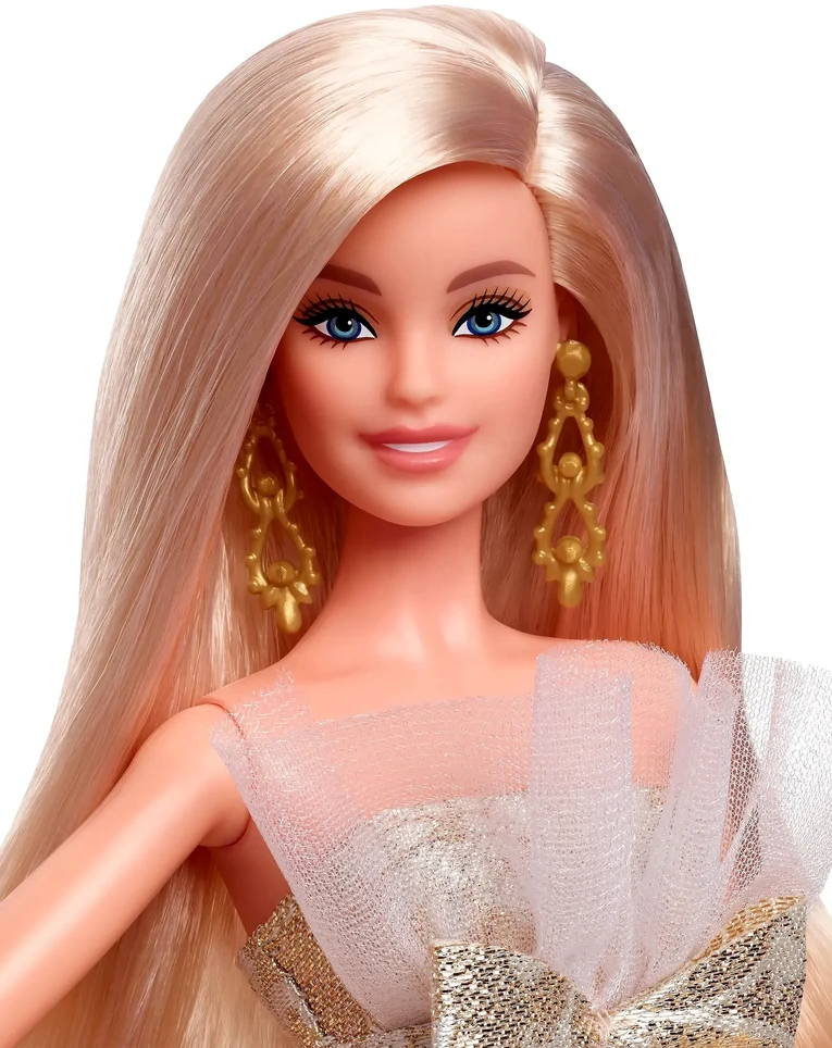 Mattel BARBIE HOLIDAY kolekcinė šviesiaplaukė lėlė (JBH95)