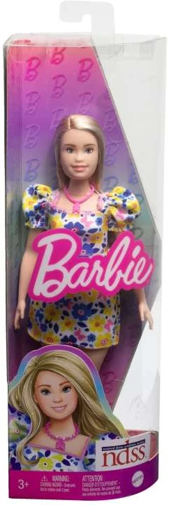 Barbie Barbė madistė, serganti Dauno sindromu ir dėvinti spalvingą suknelę
