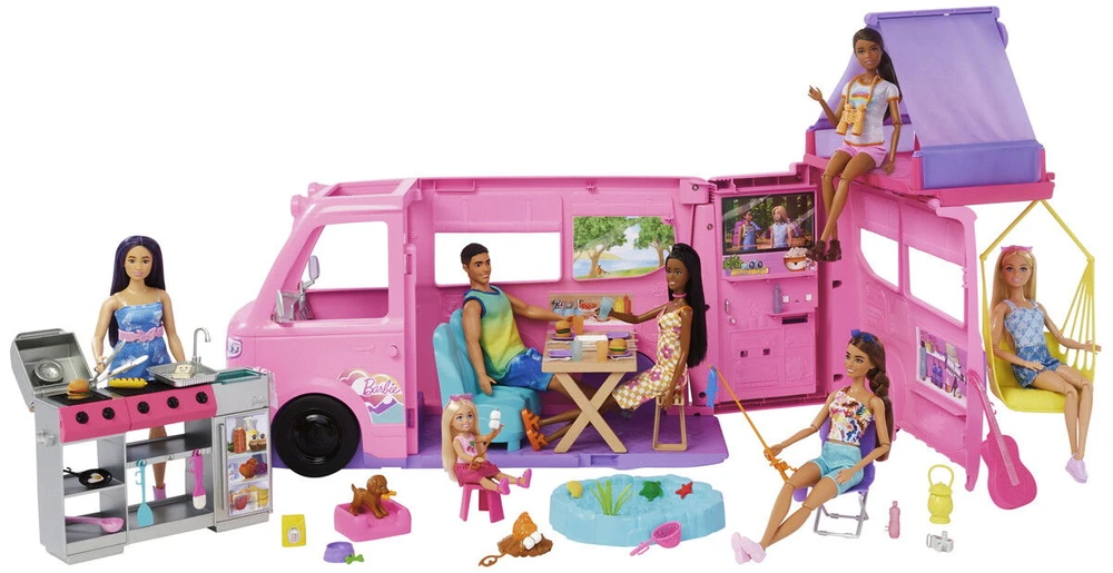 Lėlių kemperis Mattel Barbie Dreamcamper, su priedais