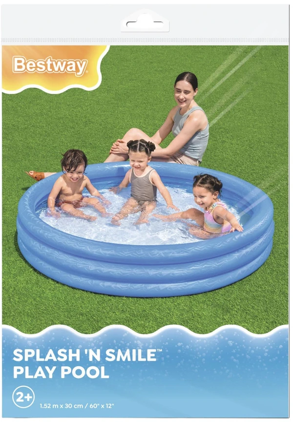 Pripučiamas vaikų baseinas Mėlyna Splash N Smile 152 cm Bestway 51026