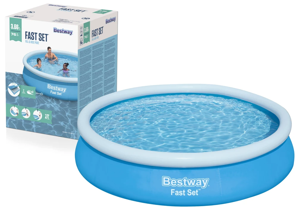 Bestway Fast Set 57273 antžeminis baseinas Pripučiamas baseinas Apskritas 5377 L Mėlyna