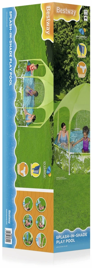 Sodo baseinas vaikams Bestway, 244 x 51 cm, žalias
