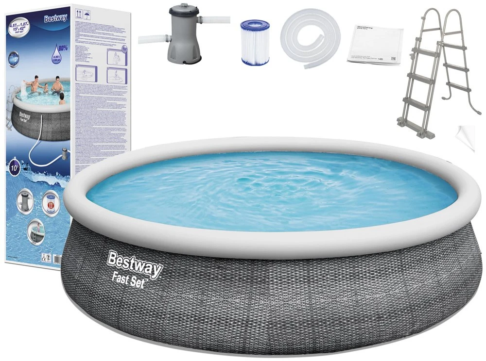 Bestway Fast Set™ apvalus baseinas 4,57 m x 1,07 m