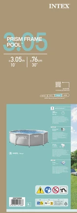 Intex Prism Frame Premium Pool Pilkas, 305x76 cm