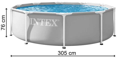 Intex Prism Frame Premium Pool Pilkas, 305x76 cm