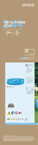 Intex Baseinas Metal Frame, 244x51cm