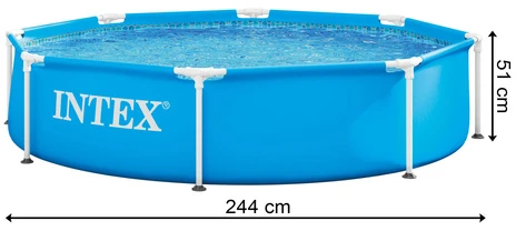 Intex Baseinas Metal Frame, 244x51cm