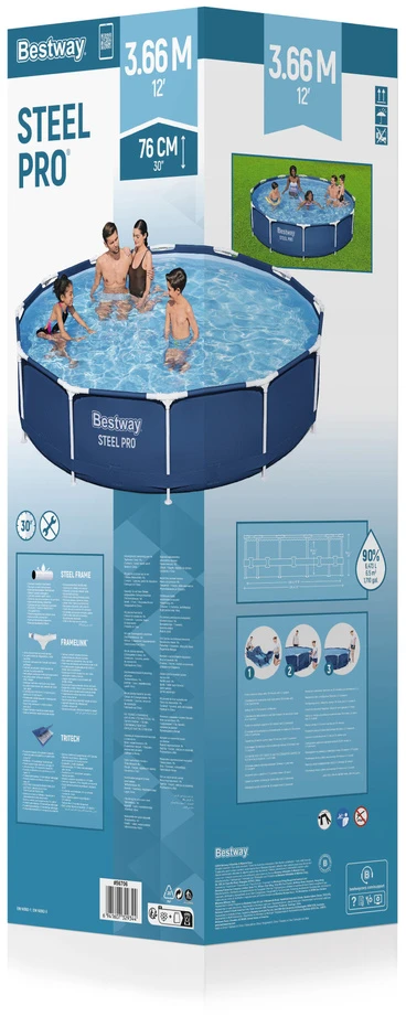 „Bestway Steel Pro“ kriauklės 366 x 76 cm
