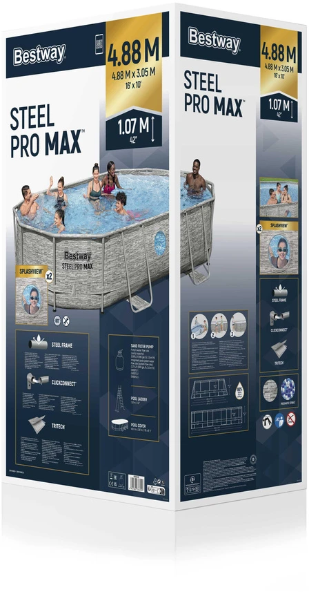 Baseinas Bestway Power Steel Swim Vista 56946