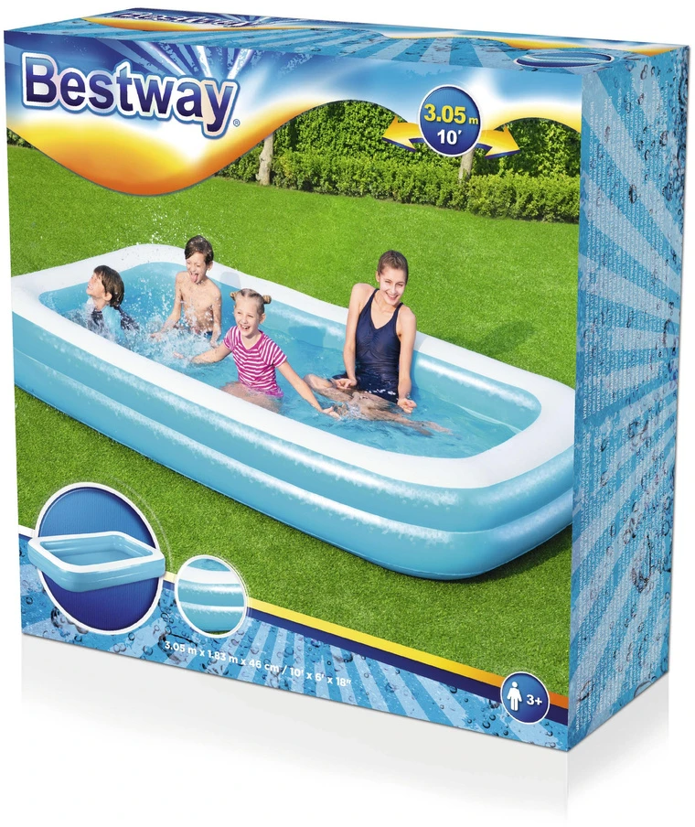 Pripučiamas Baseinas Bestway 305x183x46 cm, Mėlynas 54150 9805