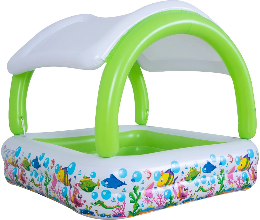 Sunclub vaikiškas pripučiamas baseinas su stogu 143x143x123 cm