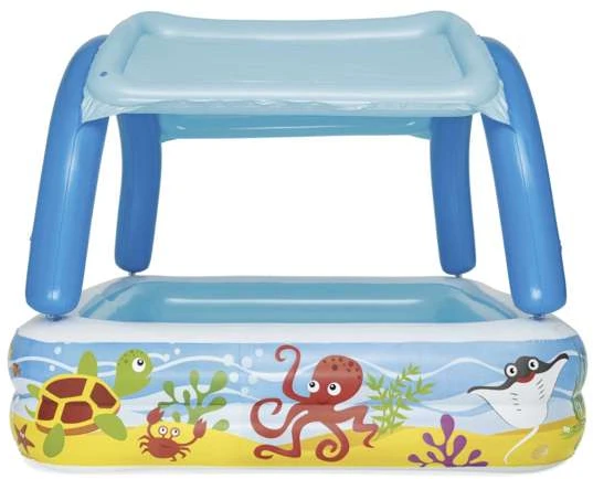 Basen/ Pripučiamas vaikų baseinas su stogu 140 x 140 x 114 cm Bestway 52192