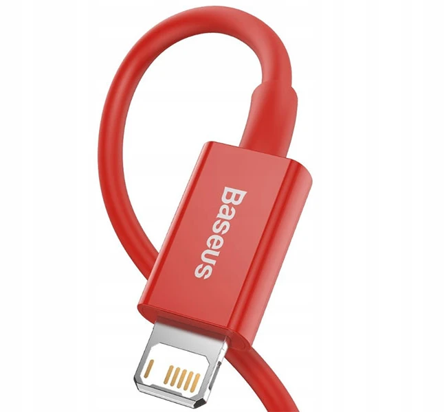 Baseus Superior serijos USB į iPhone laidas, 2.4A, 1m - raudonas