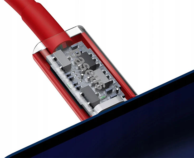 Baseus Superior serijos USB į iPhone laidas, 2.4A, 1m - raudonas