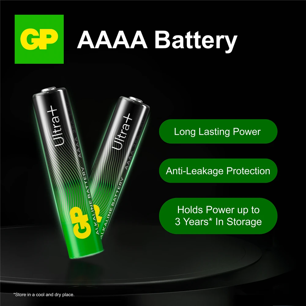 Bateria GP Super Alkaline AAAA šarminės baterijos, 2 vnt./bl.