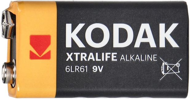 Kodak XTRALIFE 9V baterija, stačiakampis korpusas
