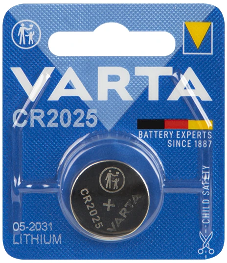 Bateria VARTA CR2025 baterijos, 1 vnt./blisterinėje pakuotėje.