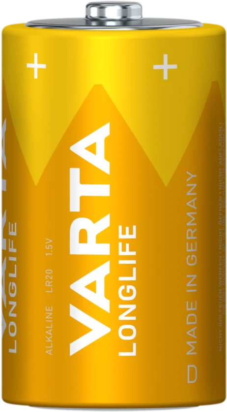 Bateria VARTA LR20 LONGLIFE šarminės baterijos 2 vnt./bl.