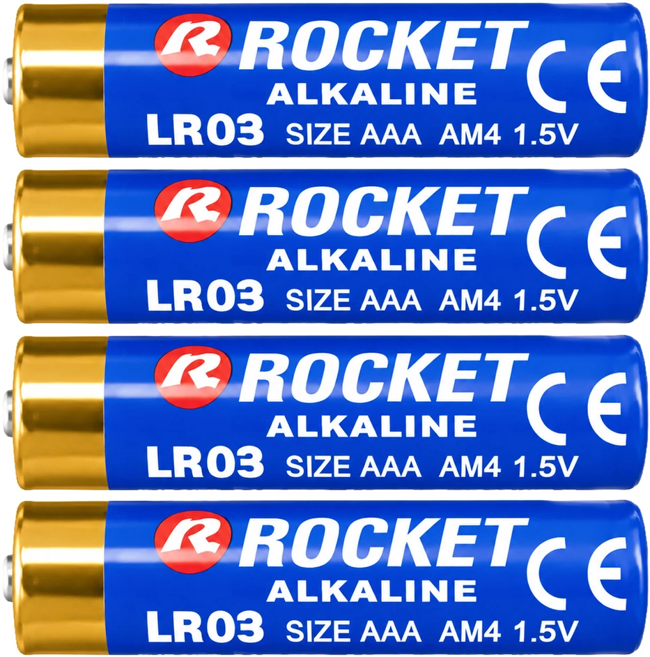 Baterie 10 x 4vnt. Alkaliczne Rocket RL03 AAA 1,5V LR3 Bateria Rinkinys Paluszki