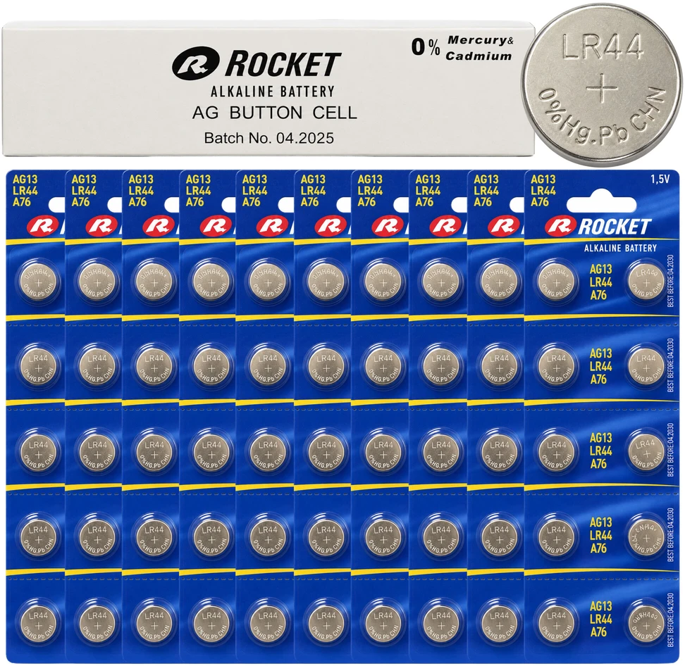 Baterie 20x10 Szt Alkaliczne Rocket AG13 1,5V LR44 Bateria Guzikowa Rinkinys