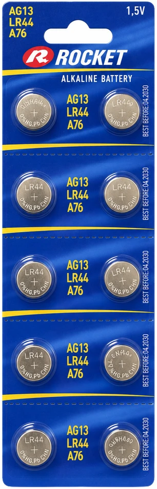 Baterie 20x10 Szt Alkaliczne Rocket AG13 1,5V LR44 Bateria Guzikowa Rinkinys