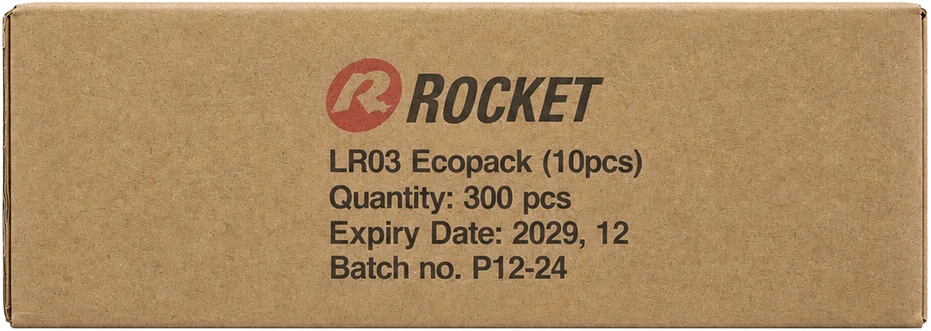 Baterie 30x10 Szt Alkaliczne Rocket LR03 AAA 1,5V LR3 Bateria Rinkinys Paluszki