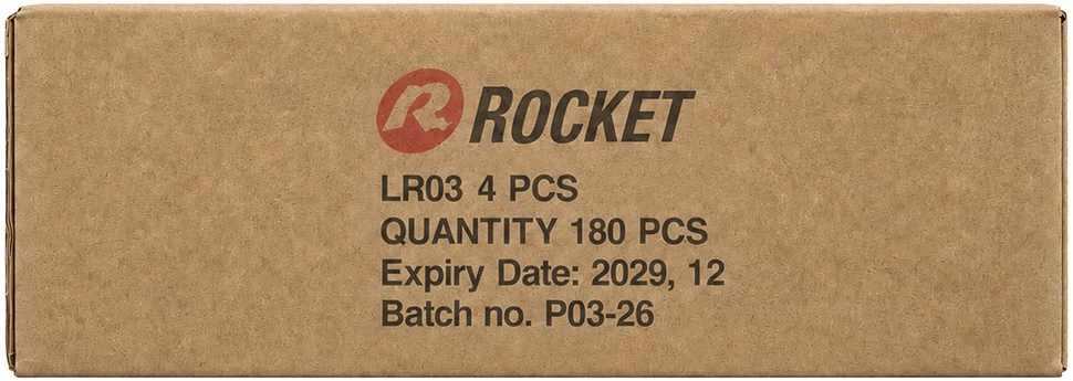 Baterie 45x4 Szt Alkaliczne Rocket LR03 AAA 1,5V LR3 Bateria Rinkinys Paluszki
