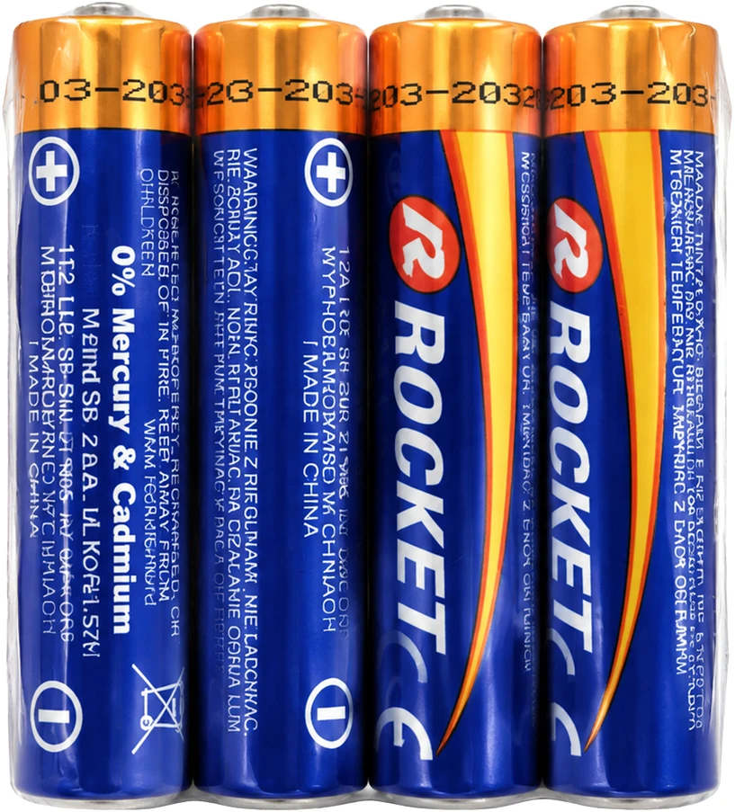 Baterie 45x4 Szt Alkaliczne Rocket LR03 AAA 1,5V LR3 Bateria Rinkinys Paluszki