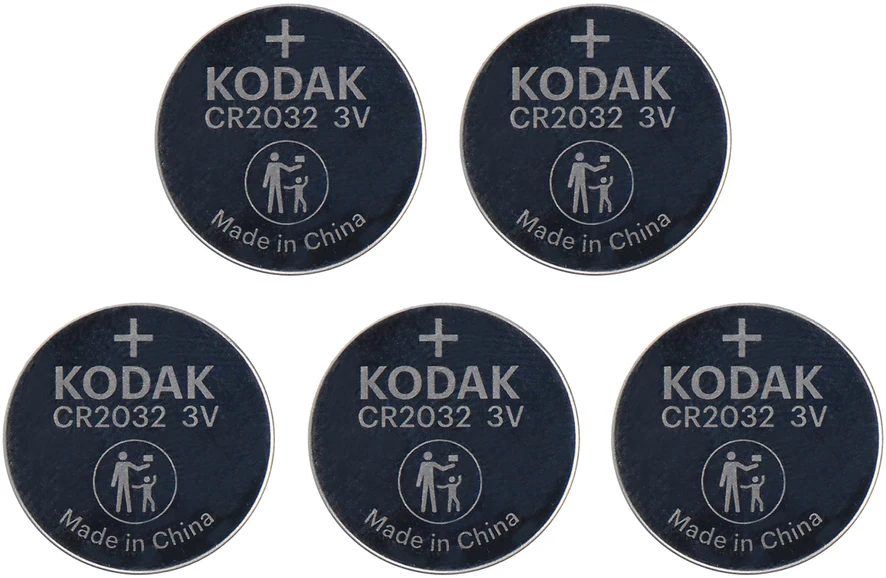 Baterie „Kodak Max“ ličio CR2032 baterijos, 5 vnt.