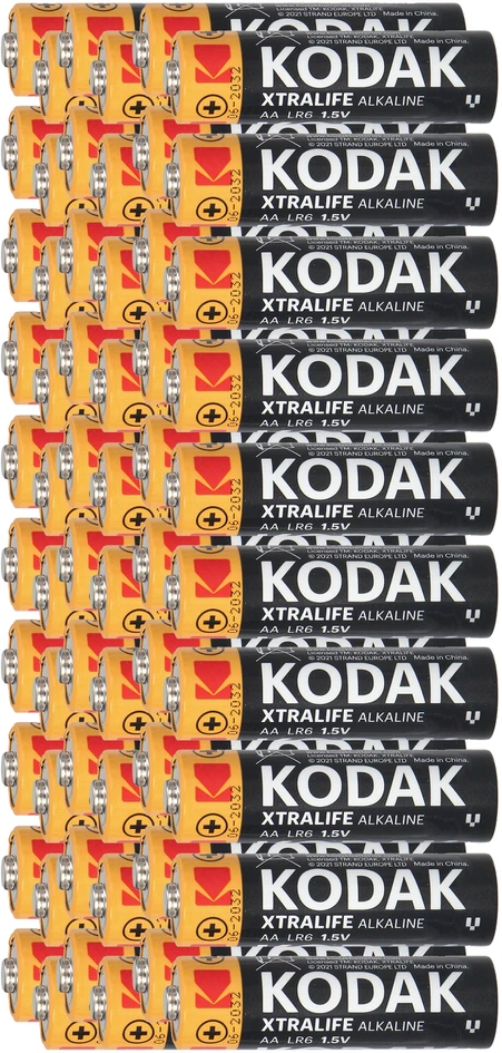Baterie Kodak XTRALIFE šarminės AA LR6 baterijos, 60 vnt.