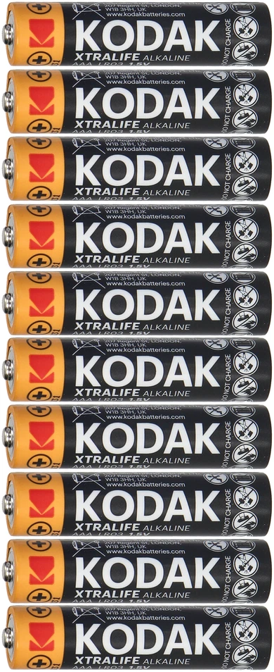 Baterie Kodak XTRALIFE šarminės AAA LR03 baterijos, 5+5 vnt.